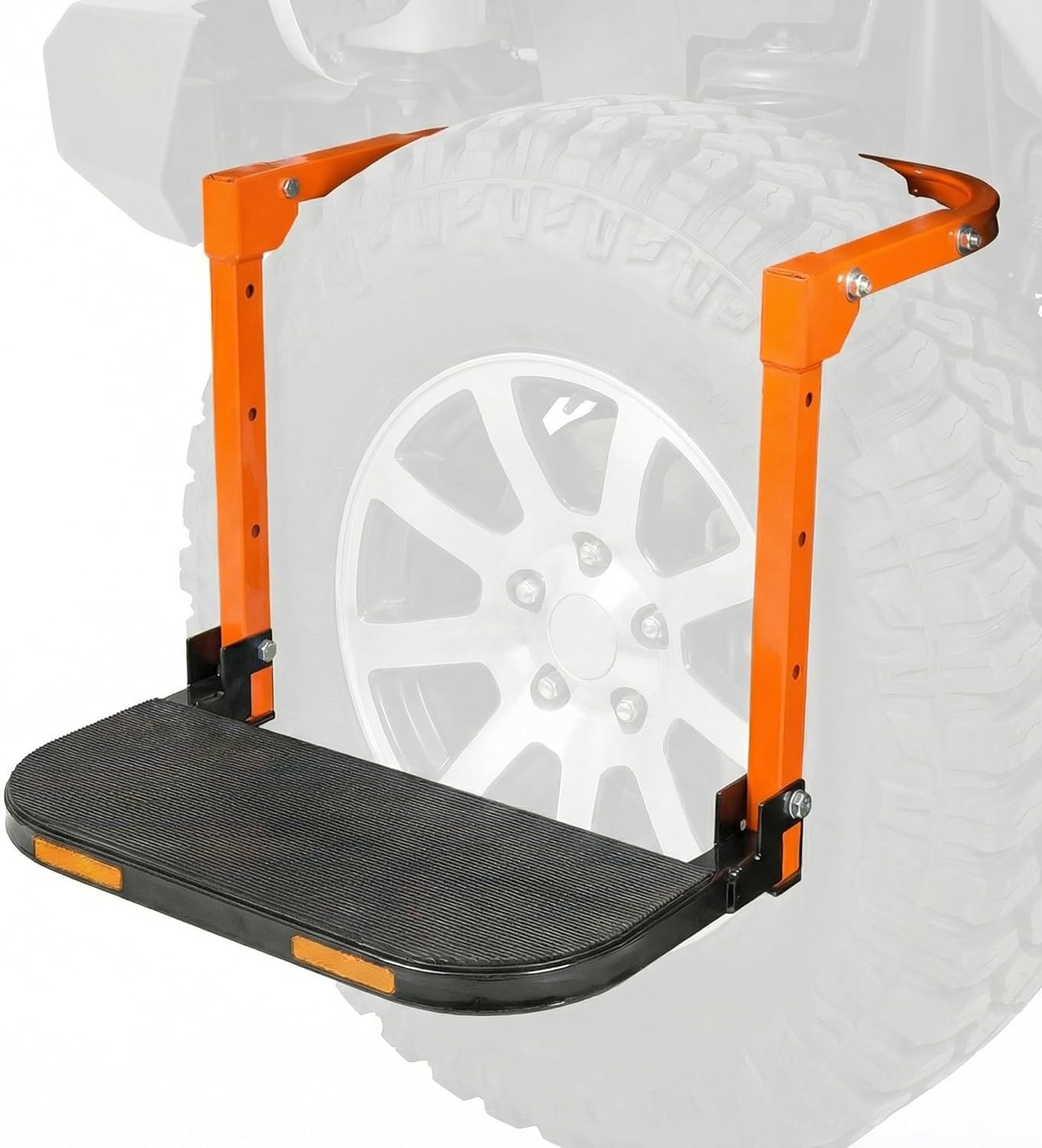 Tire Step for Truck, SUV,Semi and RV Adjustable Tire Mounted Step Fit Most Tire from 10” to 14”, Rated up to 330 Lbs, Raised Texture Non-Slip Design