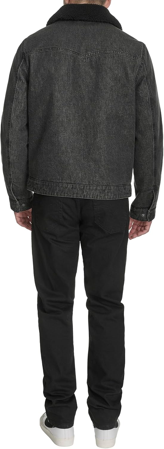 Levi's Men's Denim Western Jacket With Sherpa Lined Collar - Image 4
