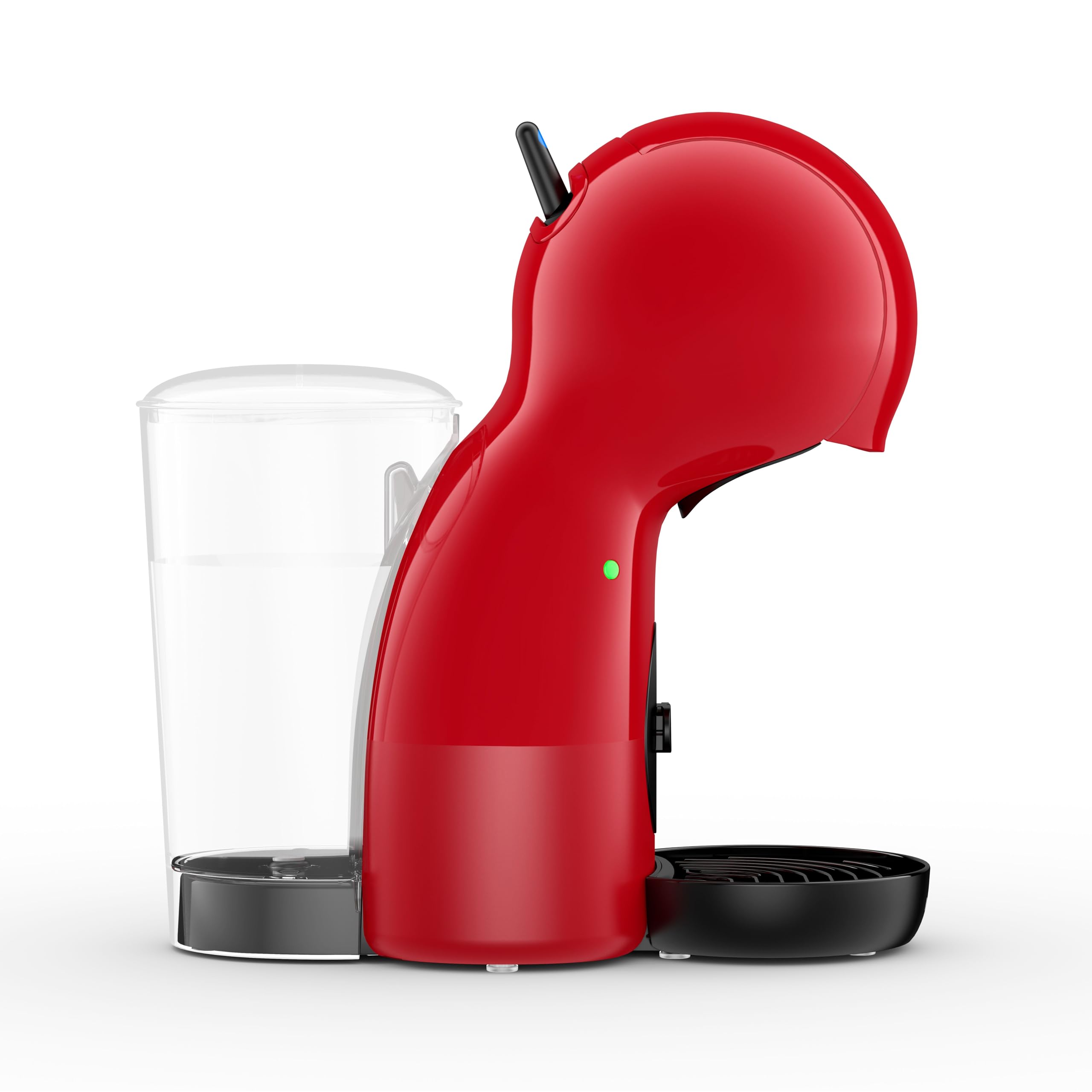 Krups Nescafé Dolce Gusto Piccolo XS Cafetera de cápsulas 15 bares, capacidad 0.8L, bebidas frías o calientes, Modo Eco, 30 tipos café, bandeja regulable 3 alturas, rojo, KP1A35