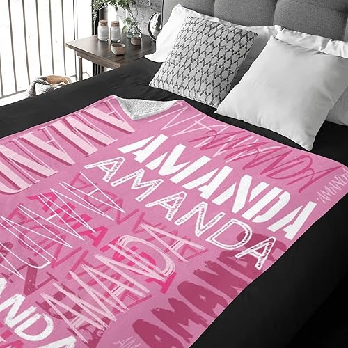 Miniatura 3 de Mantas personalizadas con nombre para niños y adultos, manta de franela personalizada con nombre para bebé, niña, niño, regalos personalizados para