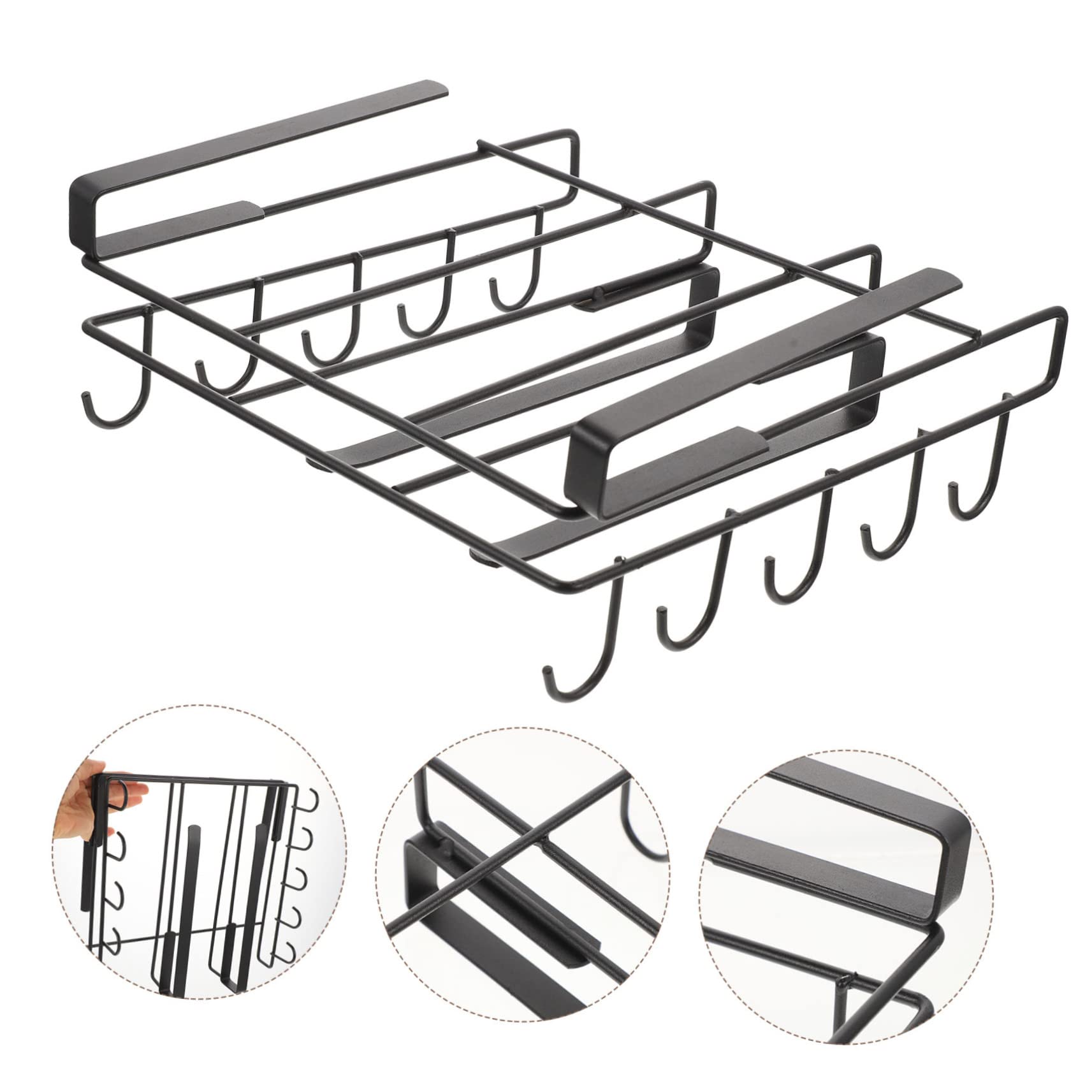 Organizer da Cucina per Coperchi e Taglieri, Acciaio al Carbonio Nero | Base Antiscivolo, Bordi Arrotondati, Pulizia Semplice, Uso in Cucina per Scaffale e Ripiani