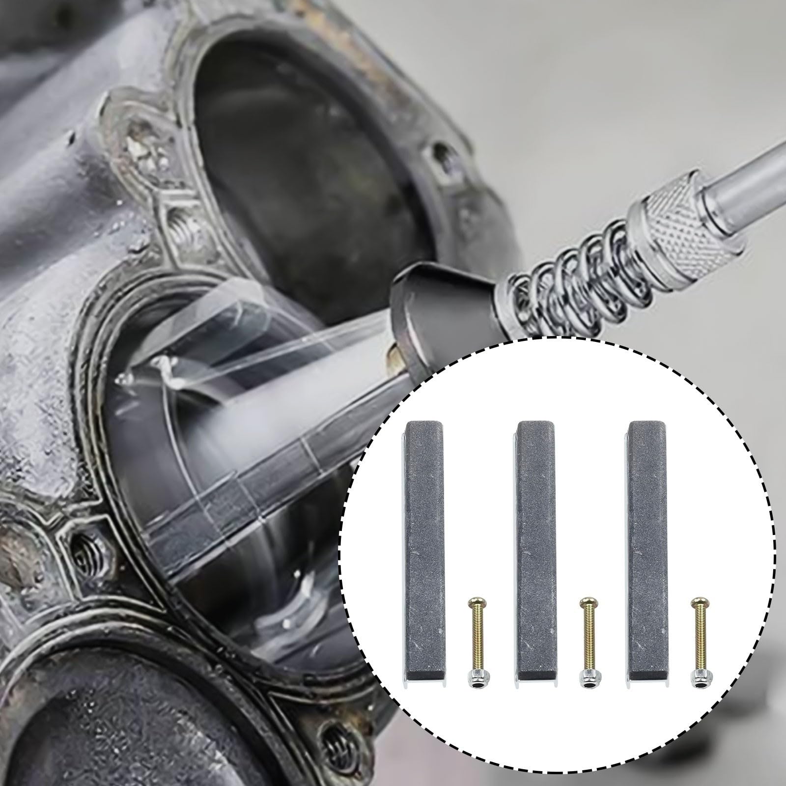 Set di 3 pietre di ricambio sostituibili, set di strumenti per cilindro del pistone del freno, set di strumenti per levigare il cilindro del motore, pietre per meccaniche automobilistiche (7,6 cm)