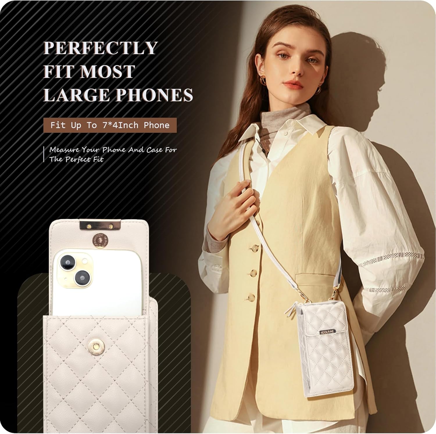 Small Crossbody Bags for Women Trendy Cell Phone Purse Vegan Leather Wallet with Credit Card Slots - Image 2