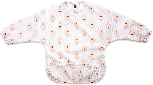 Miniatura 10 de Bubba Bear Babero para bebé con mangas, delantal de alimentación de manga larga para niños pequeños para comer y destete de plomo, a prueba de