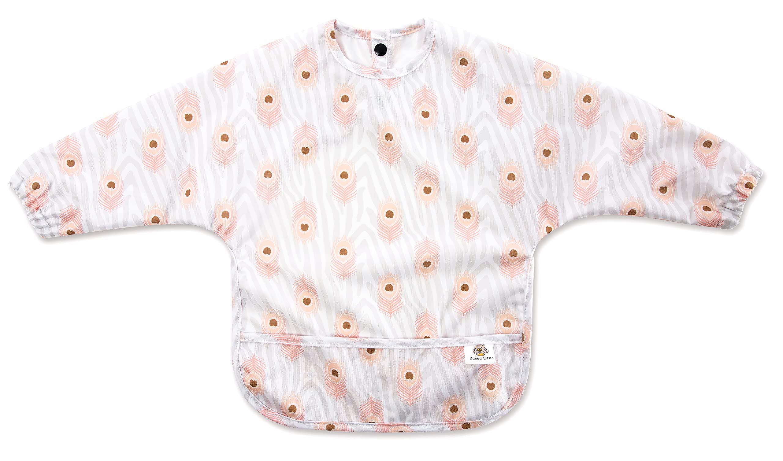 Bubba BearBaby Bib with Sleeves, Long Sleeve Toddler Feeding Apron Bibs for Eating & Lead Weaning, Mess Proof Full Sleeved