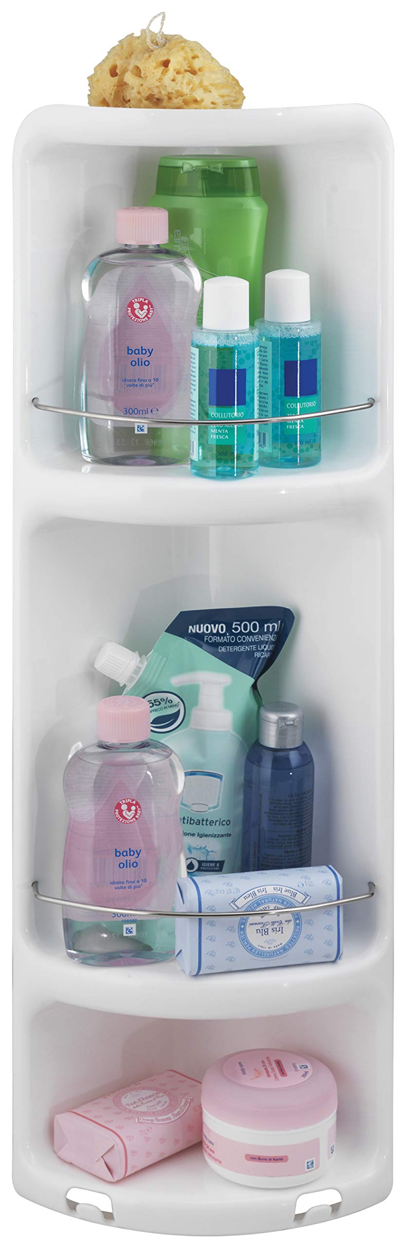 Gedy Shower Storage, Metal, thermoplastic resins, White, Grande - Image 2