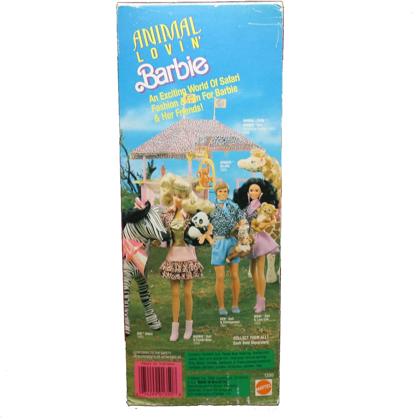 Mattel Barbie Doll Animal Lovin' 1988