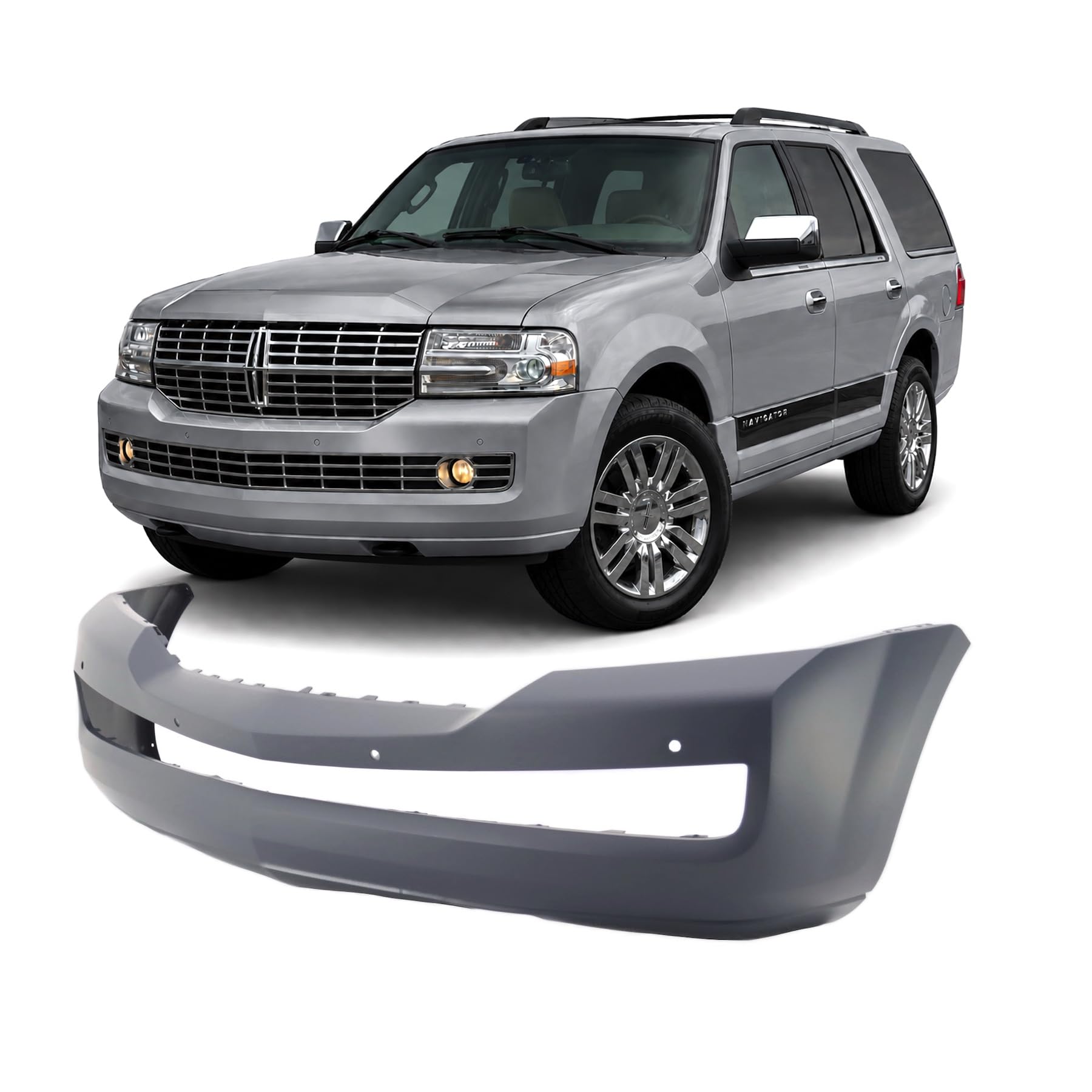 FitParts Compatible with Lincoln Navigator 2009–2014 Front Bumper Cover