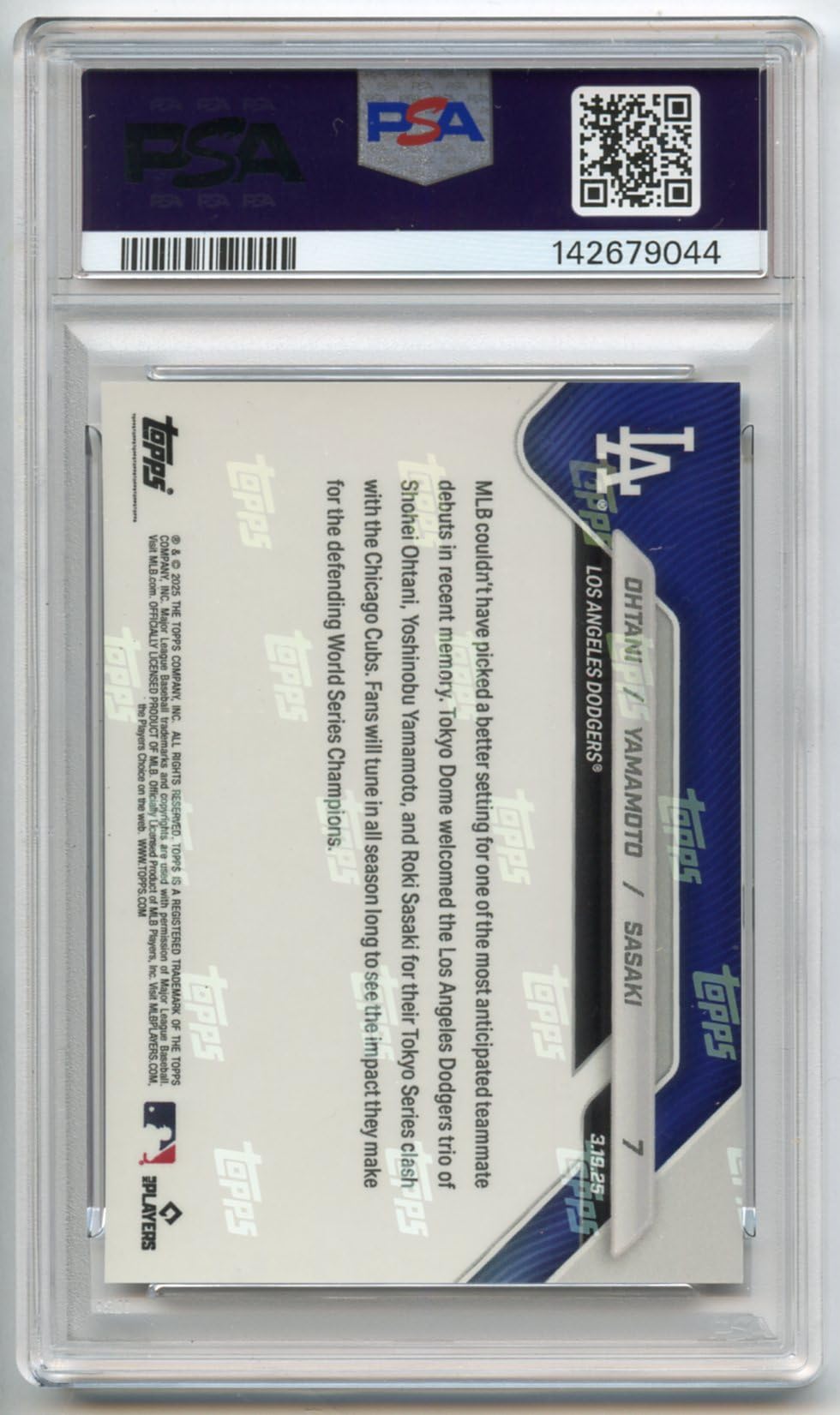 Amazon.co.jp: ［PSA鑑定カード］ PSA10 GEM MINT 大谷翔平 山本由伸