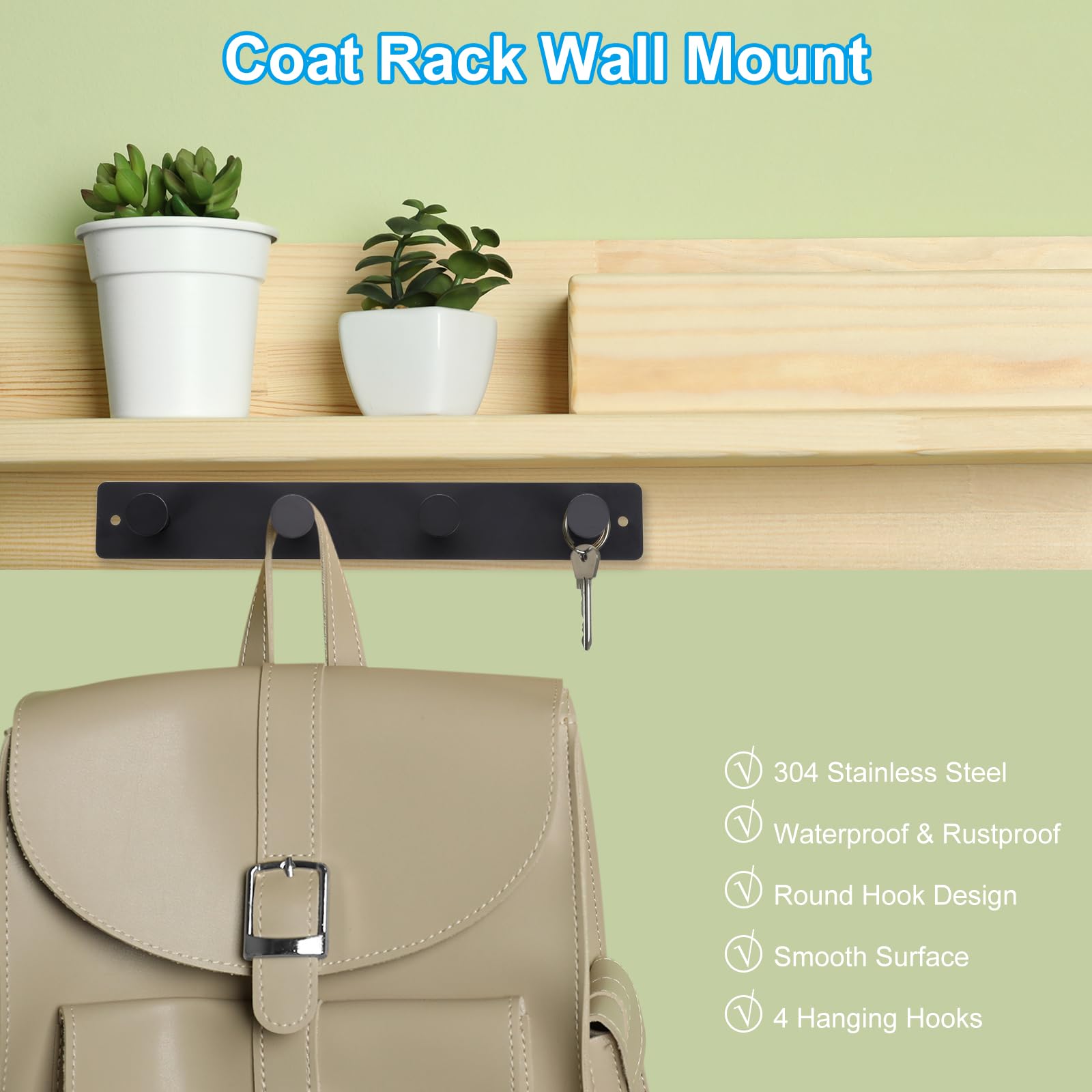 PATIKIL Coat Rack Wall Mount - Image 3
