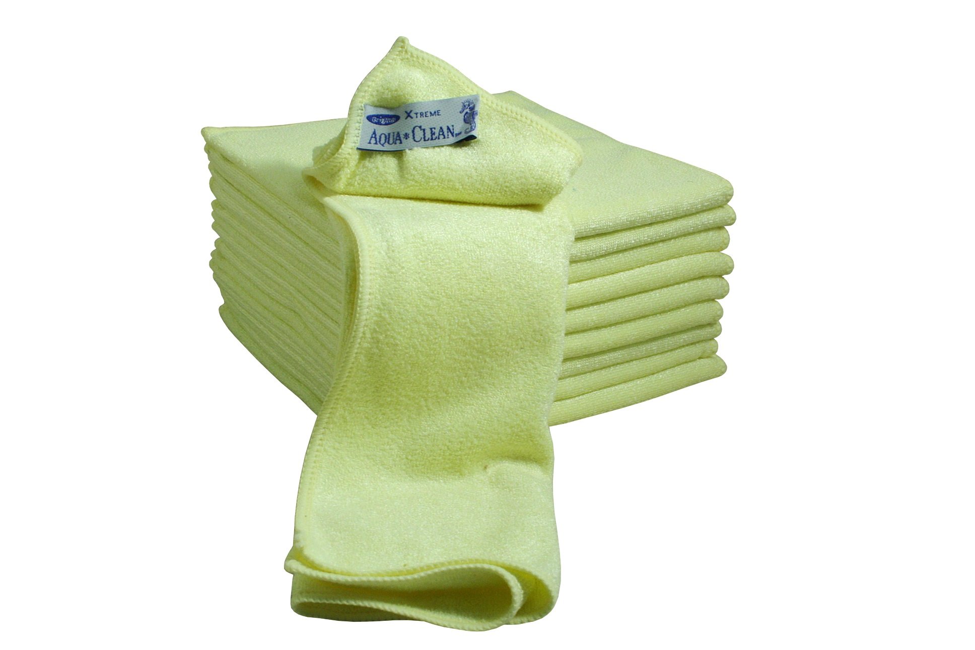 Aqua CLEAN Sensation Plus Mikrofasertücher – 10 Stück, 40x40 Cm, Goldgelb