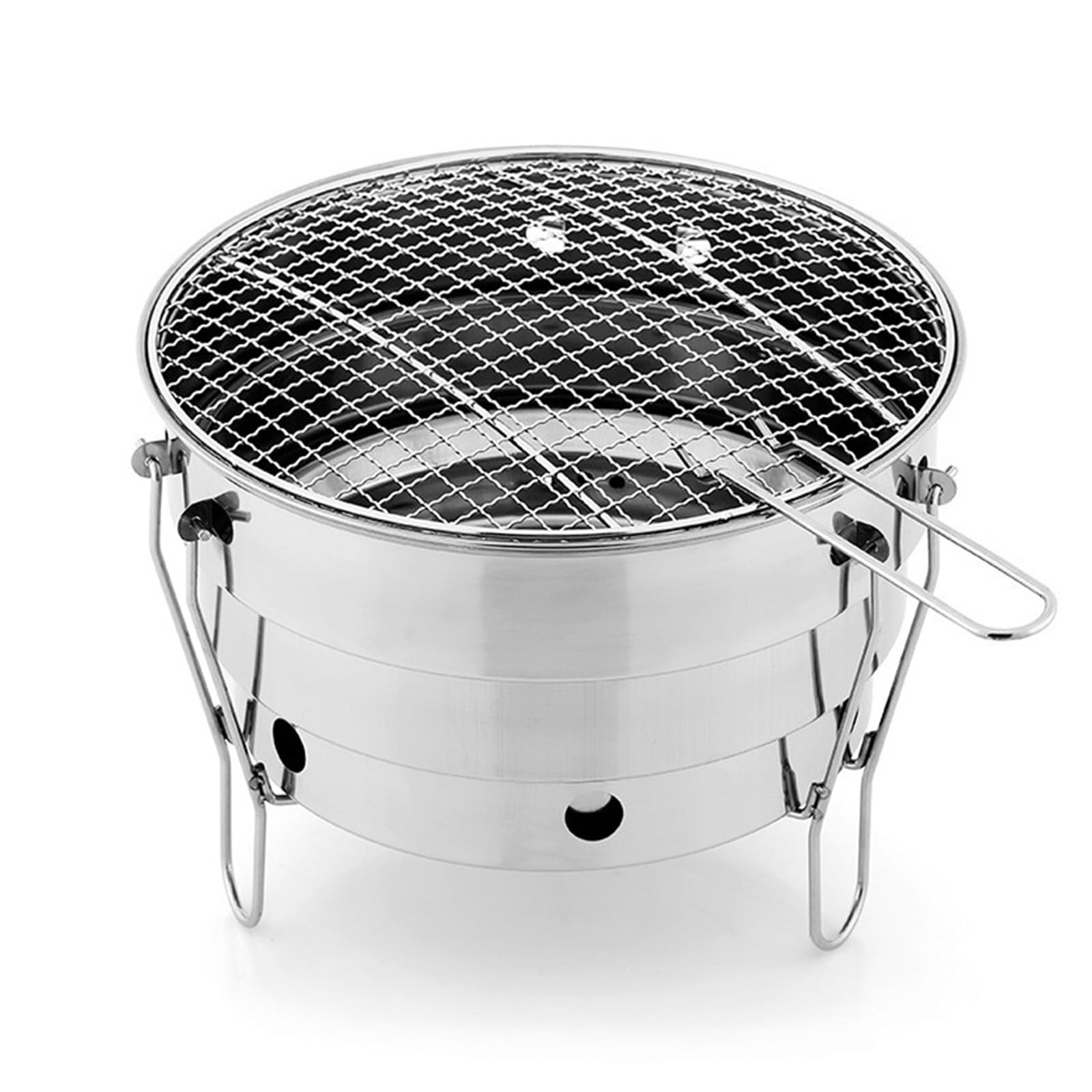 Piccole Griglie per Barbecue Fornello per Barbecue Pieghevole in Acciaio Inossidabile per Feste in Spiaggia in Giardino Piccole Griglie Portatili Resistenti alla ruggine