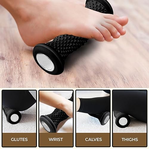 Miniatura 5 de Rodillo masajeador de pies, herramienta portátil para aliviar el arco y la fascitis plantar, rodillo de masaje muscular de tejido profundo para
