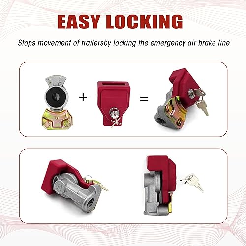 Miniatura 4 de Plástico, cerradura de mano Glad, con llave similar, paquete de 3