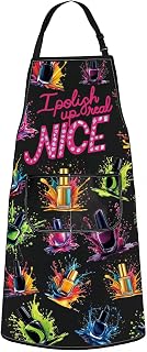 G2TUP Nail Tech Apron Nail Artist Apron Nail Technician Gifts I Polish Up Nice Nail Salon Apron Nail Manicurist Gifts