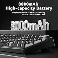 Vista 9 de AULA F99 Pro Wireless Mechanical Keyboard-Silent Version,BT5.0/2.4GHz/USB-C Hot Swappable Custom Keyboard,Gasket Structure,Pre-lubed Linear Switches