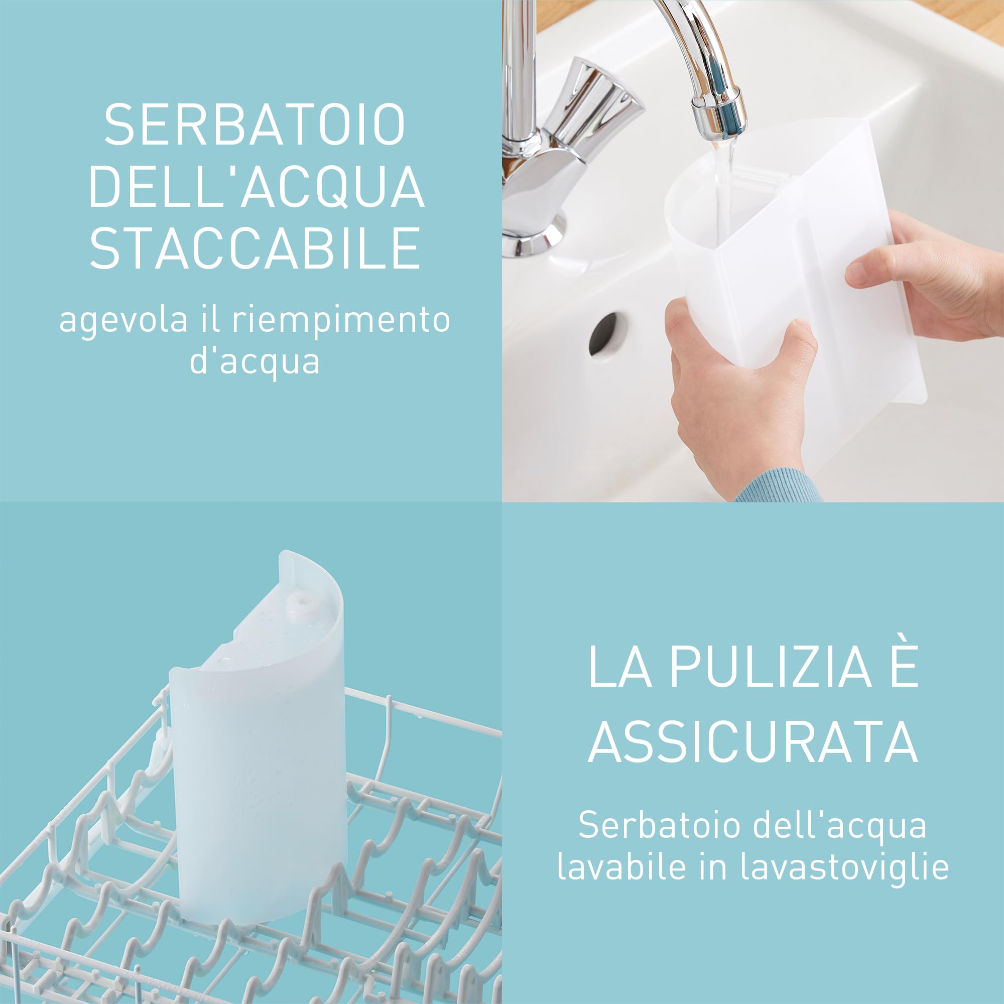 Panasonic EW1614AW503 PACK Irrigatore Orale per la Famiglia, Idropulsore per Denti, Getto Ultrasonico, Modalità Bambino, 10 Impostazioni di Pressione, IPX7, Ortodontico, 5 ugelli, Bianco