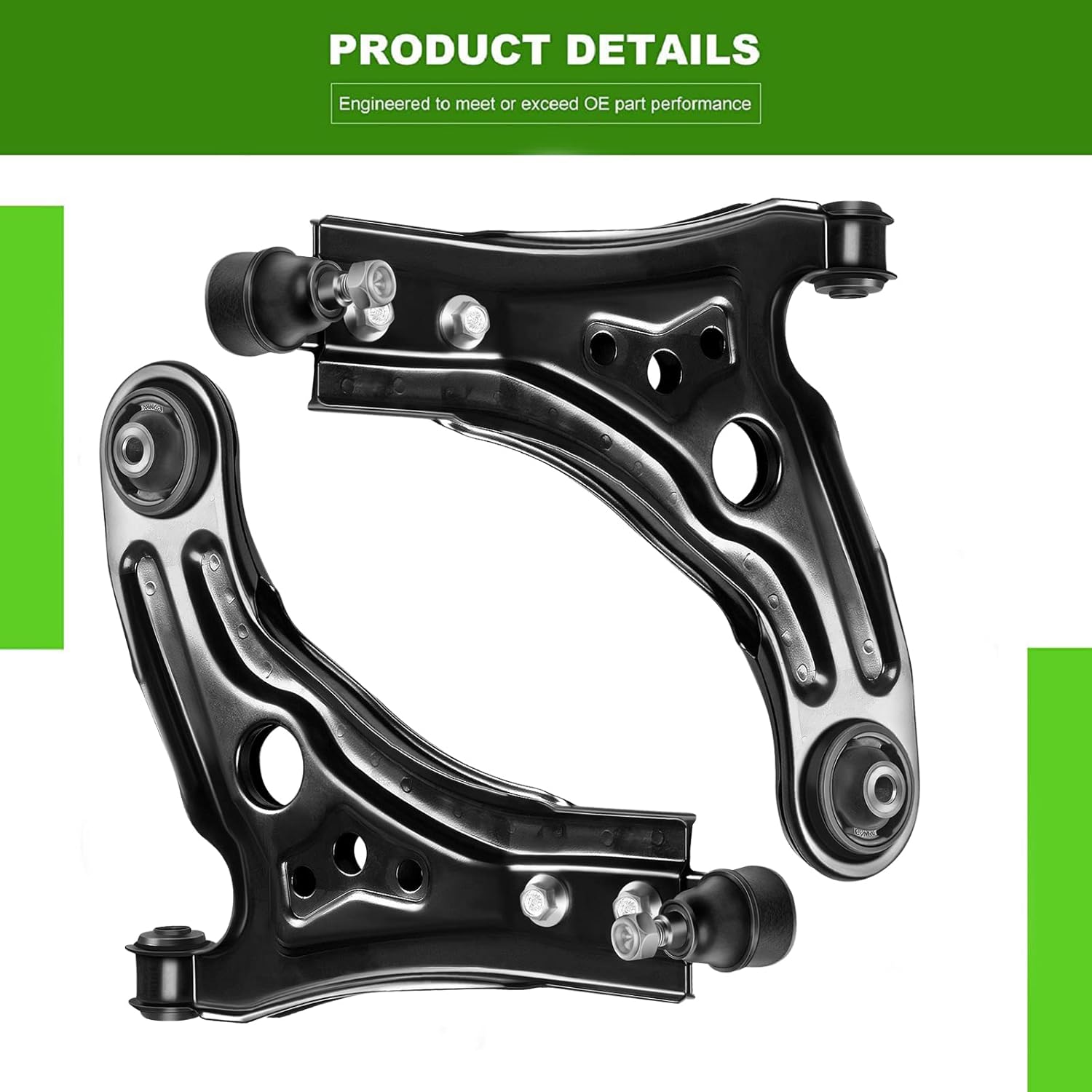 SCITOO 8pcs Front Suspension Kit Lower Control Arm w/Ball Joint Inner Outer Tie Rod End Sway Bar Link Kit Fit 2004-2011 for Chevy Aveo Aveo5 for Pontiac G3 G3 Wave Wave5 for Suzuki Swift