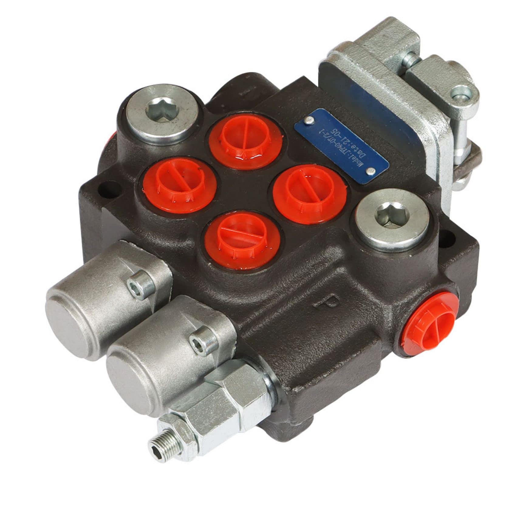 Hydraulikventil, hydraulisches Wegeventil, doppeltwirkendes Ventil, 2 Spulen, 11 gpm, 3600 psi, SAE-Anschlüsse für kleine Traktoren, Traktoren, Lader, Holzspalter