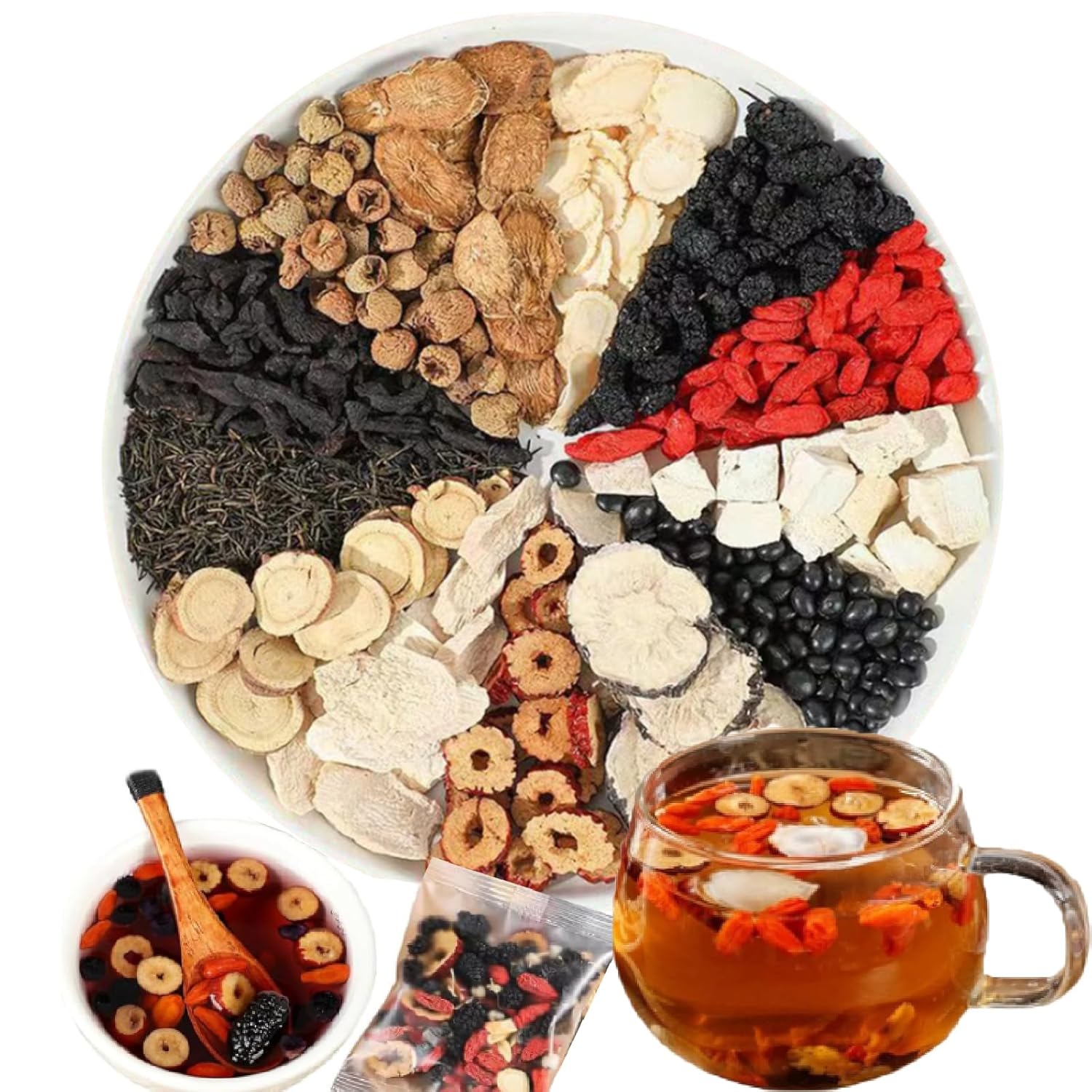 Ginseng Tea Ginseng Six Treasure (20 Bags) - Herbal Blend With