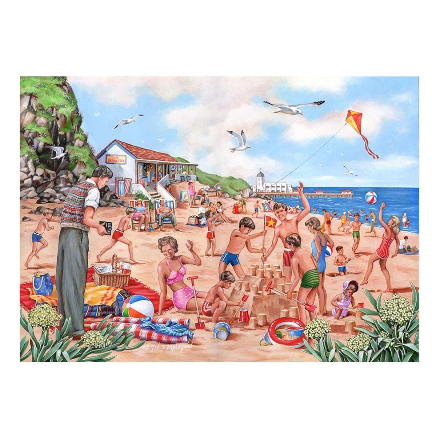 The House of Puzzles - Say Cheese Jigsaw - Big 500 Piece Jigsaws For Adults, Extra Large Pieces, Artist Illustrated, Scenic Landscape, Deluxe Puzzle Gifts — image 1