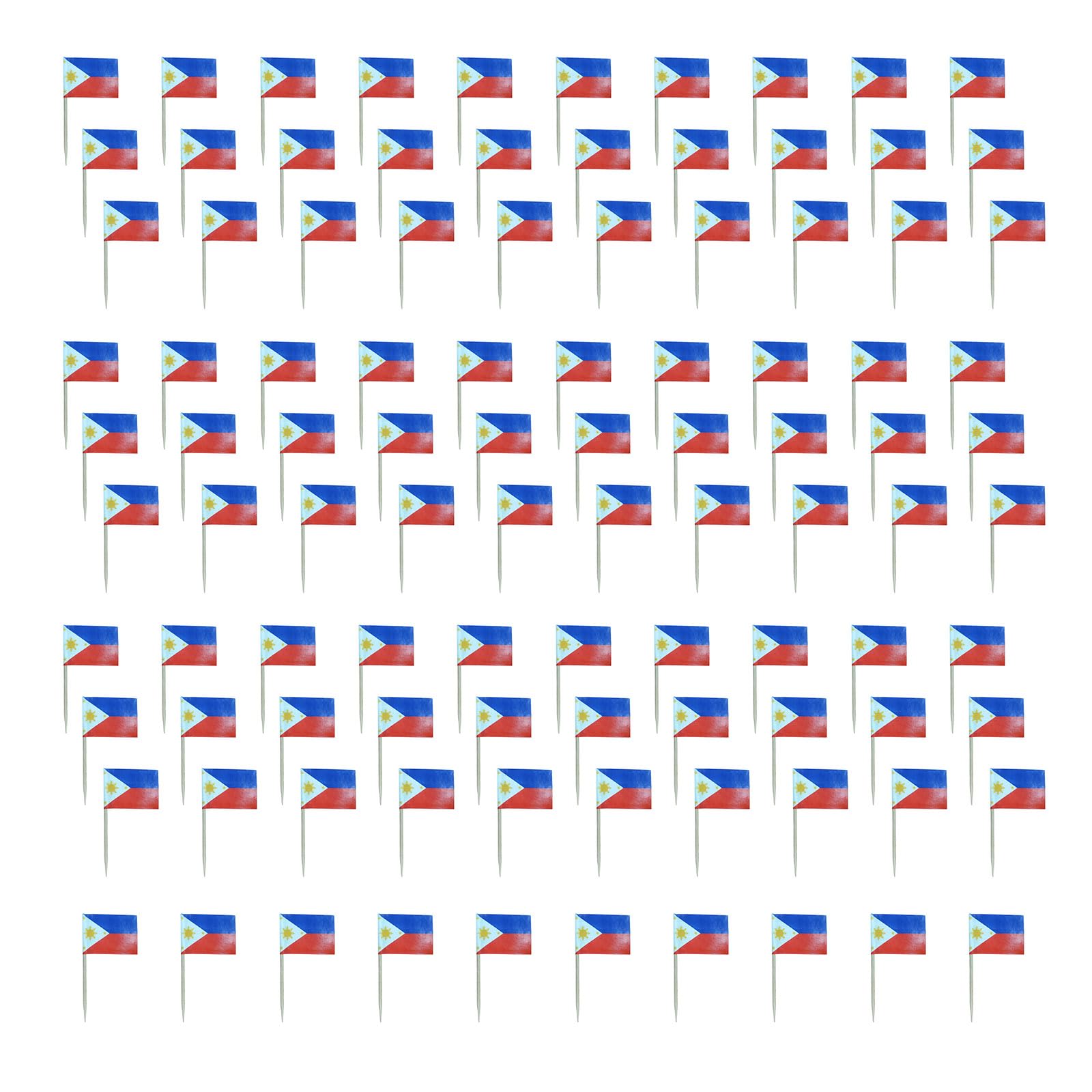 ZEPFJHE 100Pcs Colorful International Flag Paper Wood Toothpick Cupcake Picks Cake Top Decoration for Football Theme Event Flag Picks