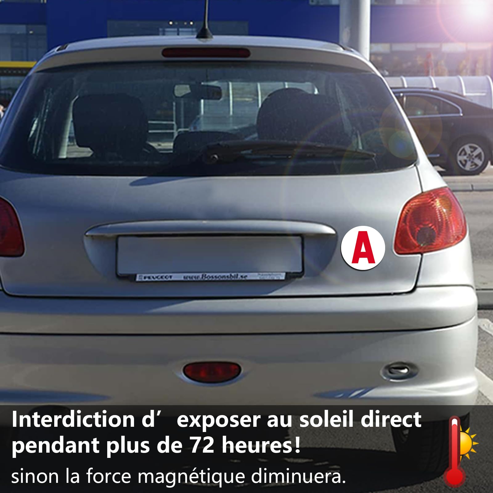 kinoco Disque Magnétique A (2PCS) – Marque Française 2025 – Aimant Voiture Jeune Conducteur - 5