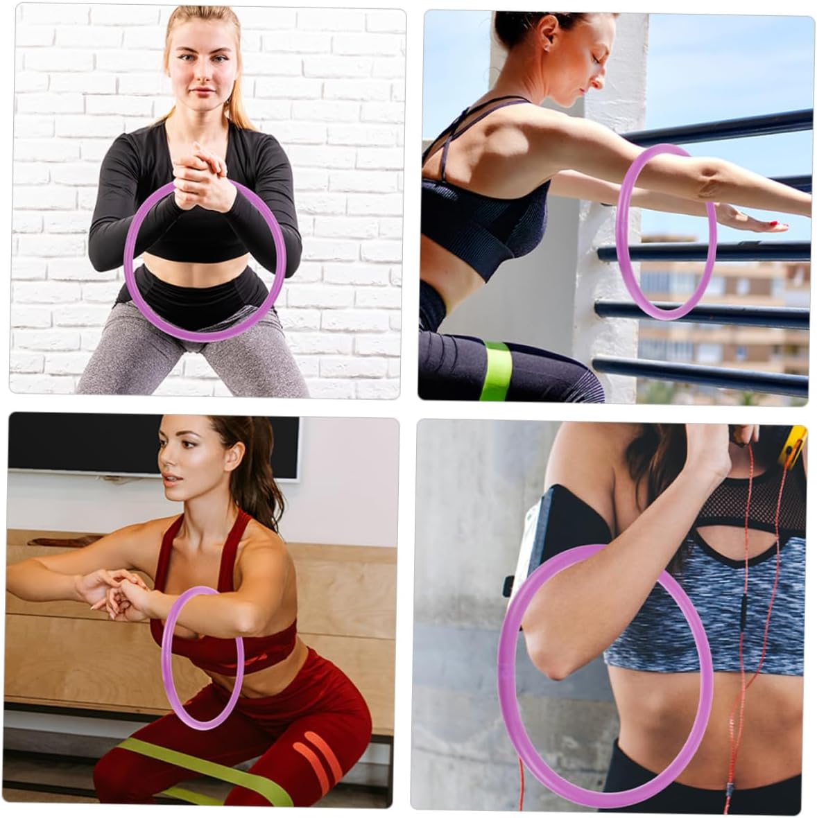 WOONEKY 2pcs Fitness Arm Hoop Weighted Exercise for Comfortable Arm Workouts Pe Material for Muscle Strengthening and Massage for Adults