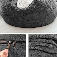 Vista 3 de Funda de sofá puff (rosa piel, 5 pies (51.2 x 23.6 in) solo funda)