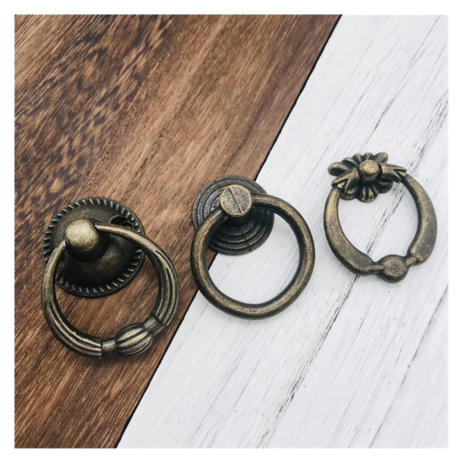 Kit de poignée de porte moderne 6 morceaux en laiton antique pour placard tiroir et armoire
