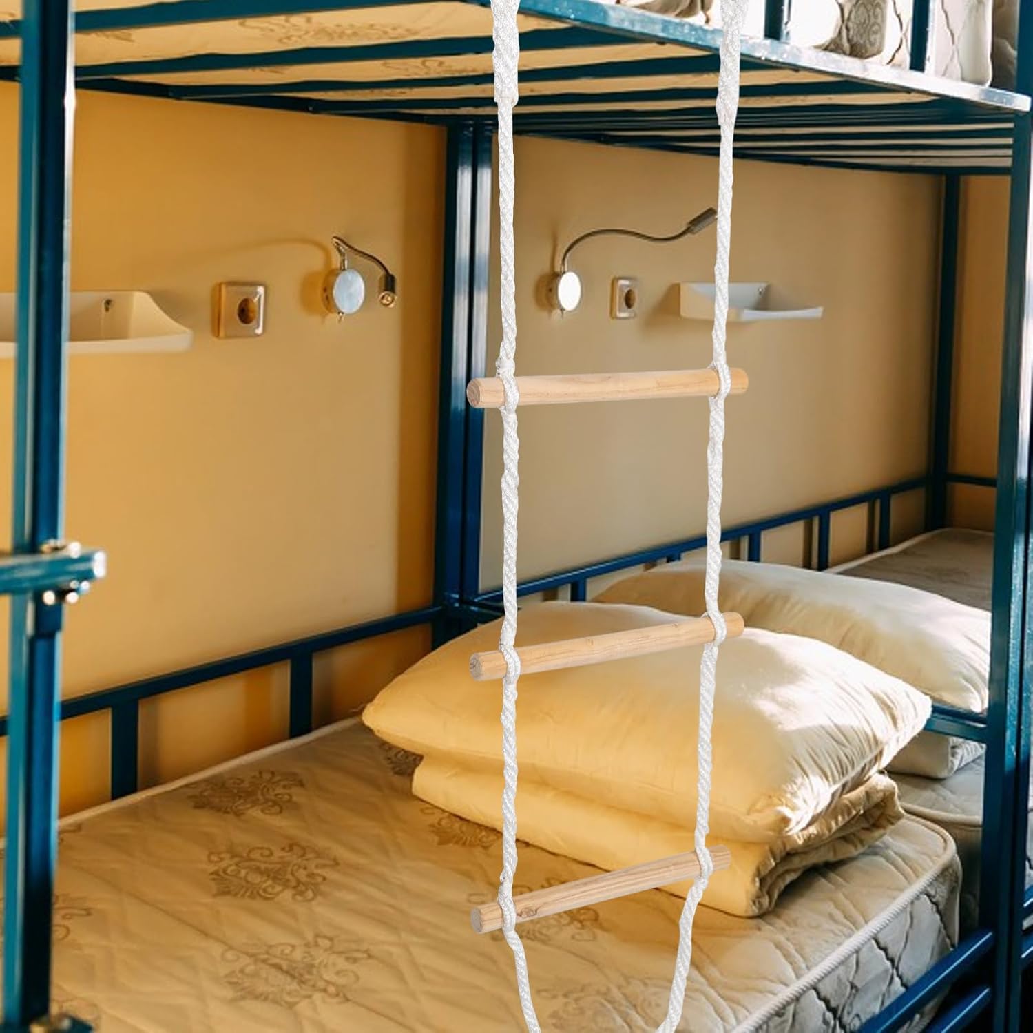 Loft Bed Climbing Rope Ladder Sturdy Portable Ladder for Boys and Girls Outdoor Climbing Wall Playset