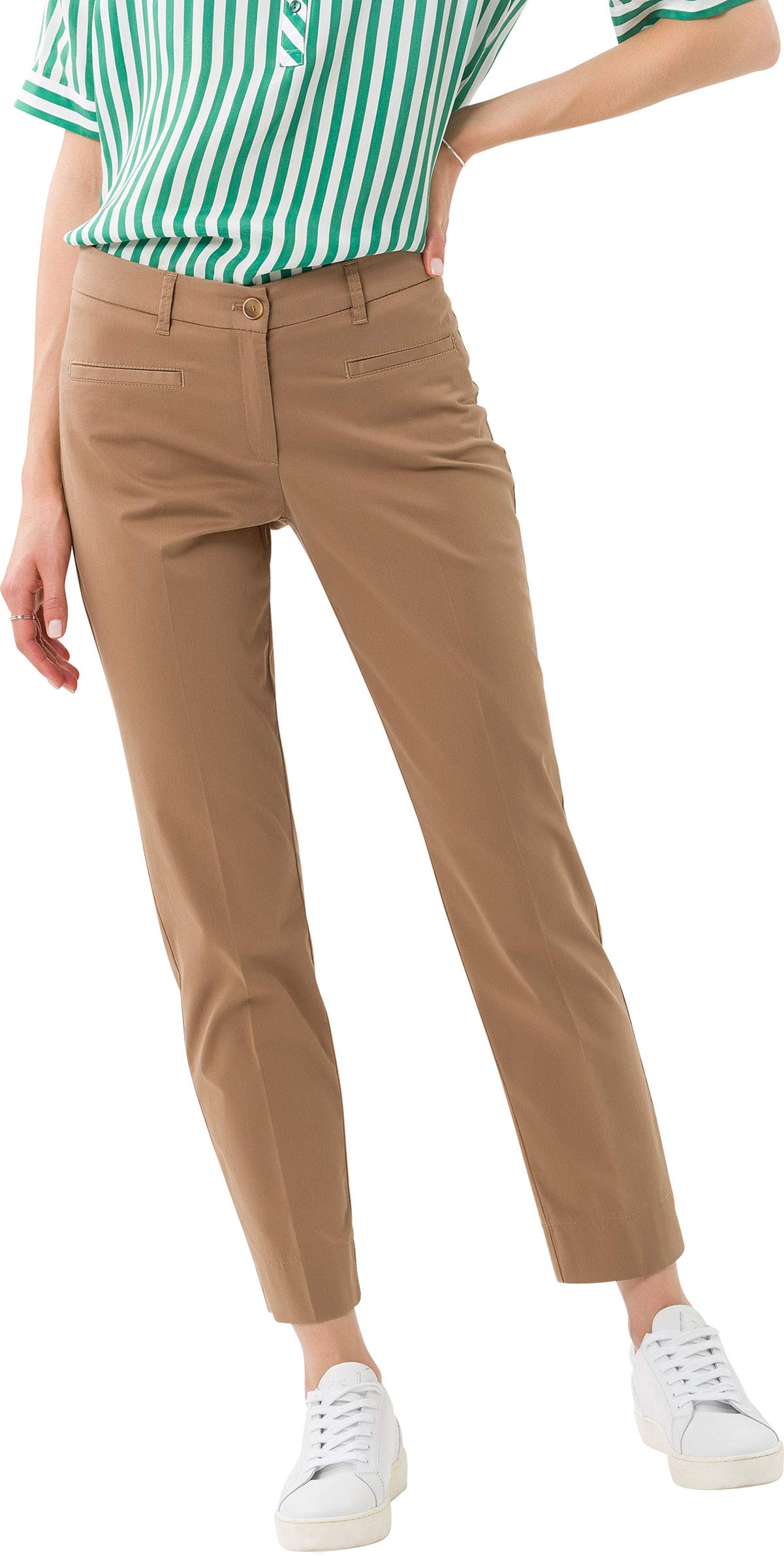 BRAX 7/8 Damen Jeans Hose Maron 7/8 Popeline Stretch Camel