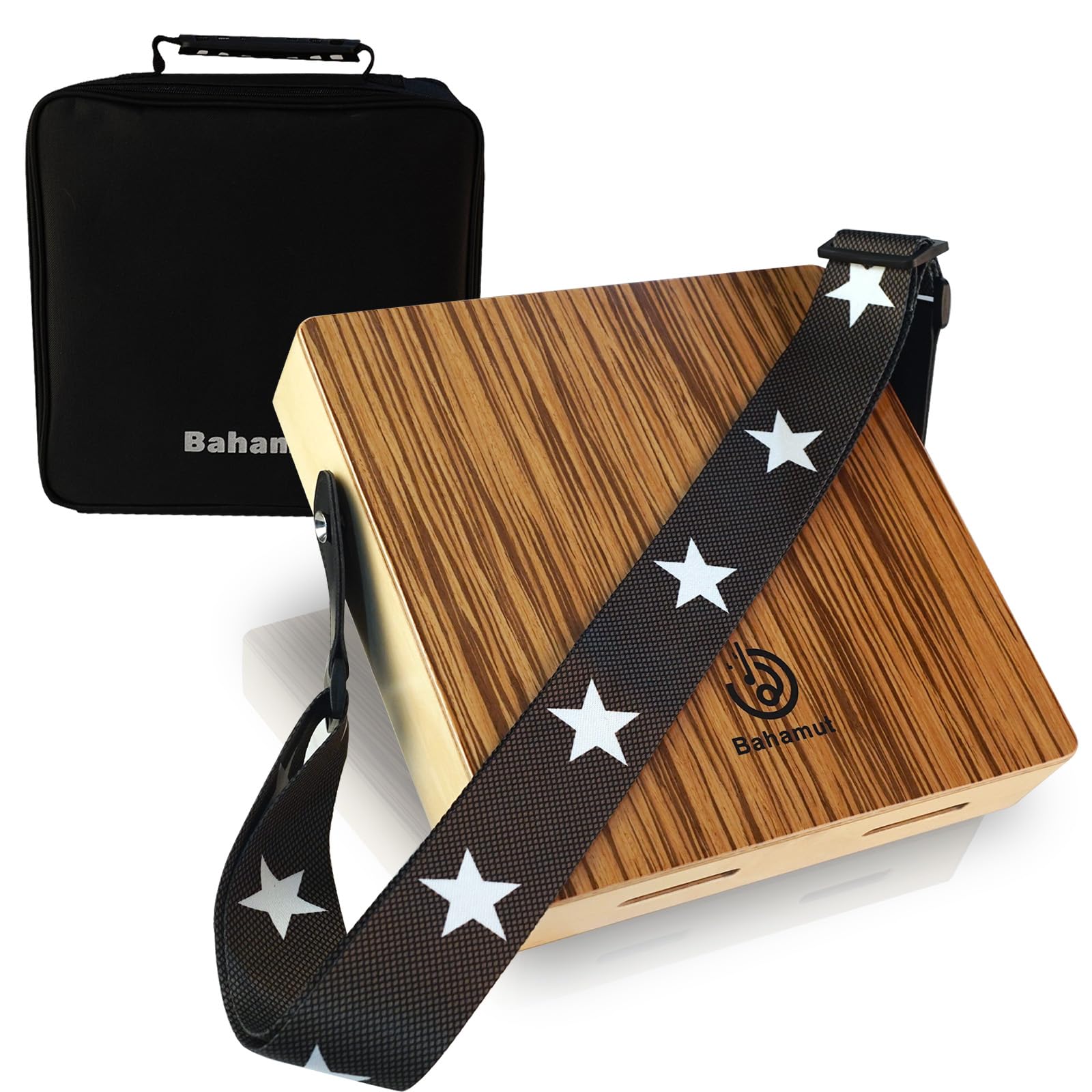 Amazon.com: BAHAMUT Travel Cajon Drum -Zebrawood Small Portable