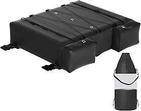 VEVOR T-Top Storage Bag, for 4-6 Type II Life Jackets, w/a Boat Trash Bag, 600D Oxford Fabric Life Vests Storage Bag for Most T-Top Boats, Bimini Tops and Pontoon Tops (Life Jackets not Included)