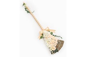 Wedding Broom for Jumping Decorated with Natural and Artificial Elements