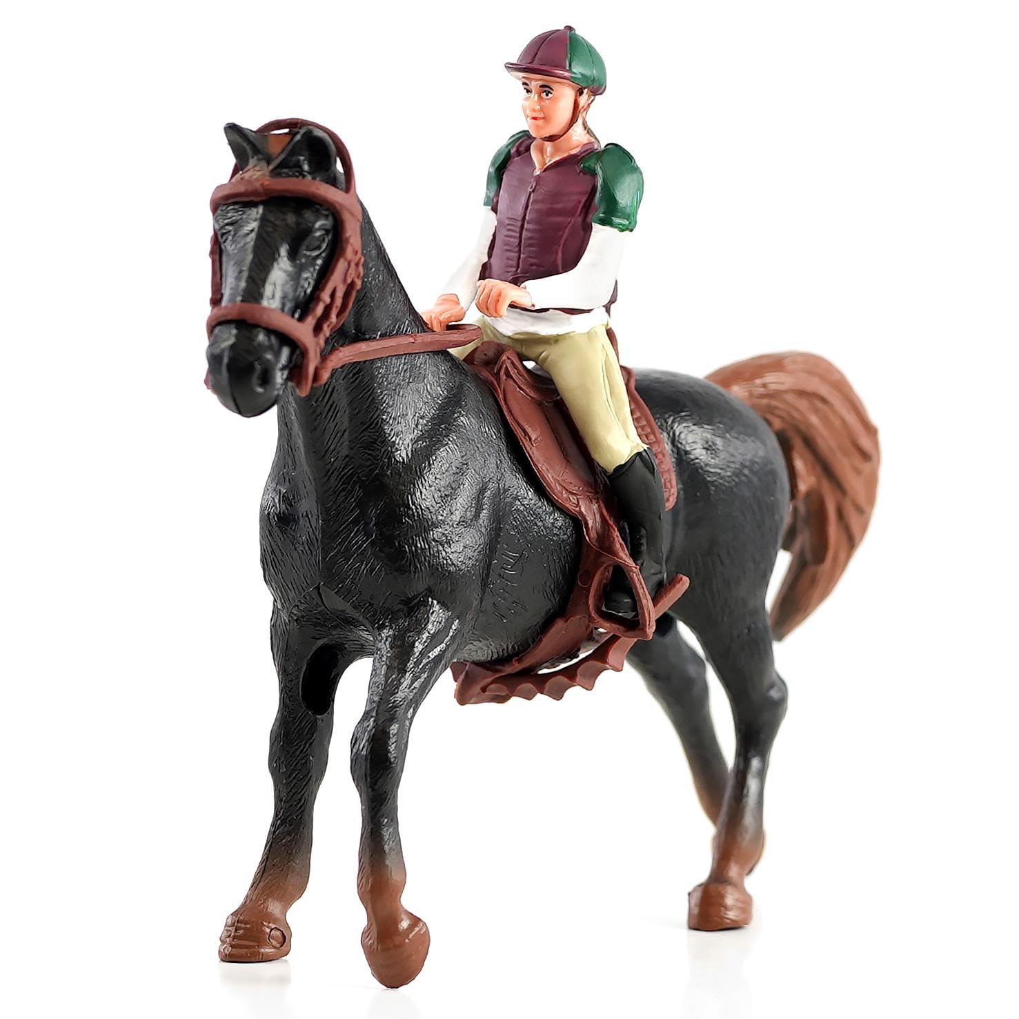 The Magic Toy Shop Horse and Rider Playset with 14 Pieces, Complete with Yard Fence, Trough, Tools - Image 3