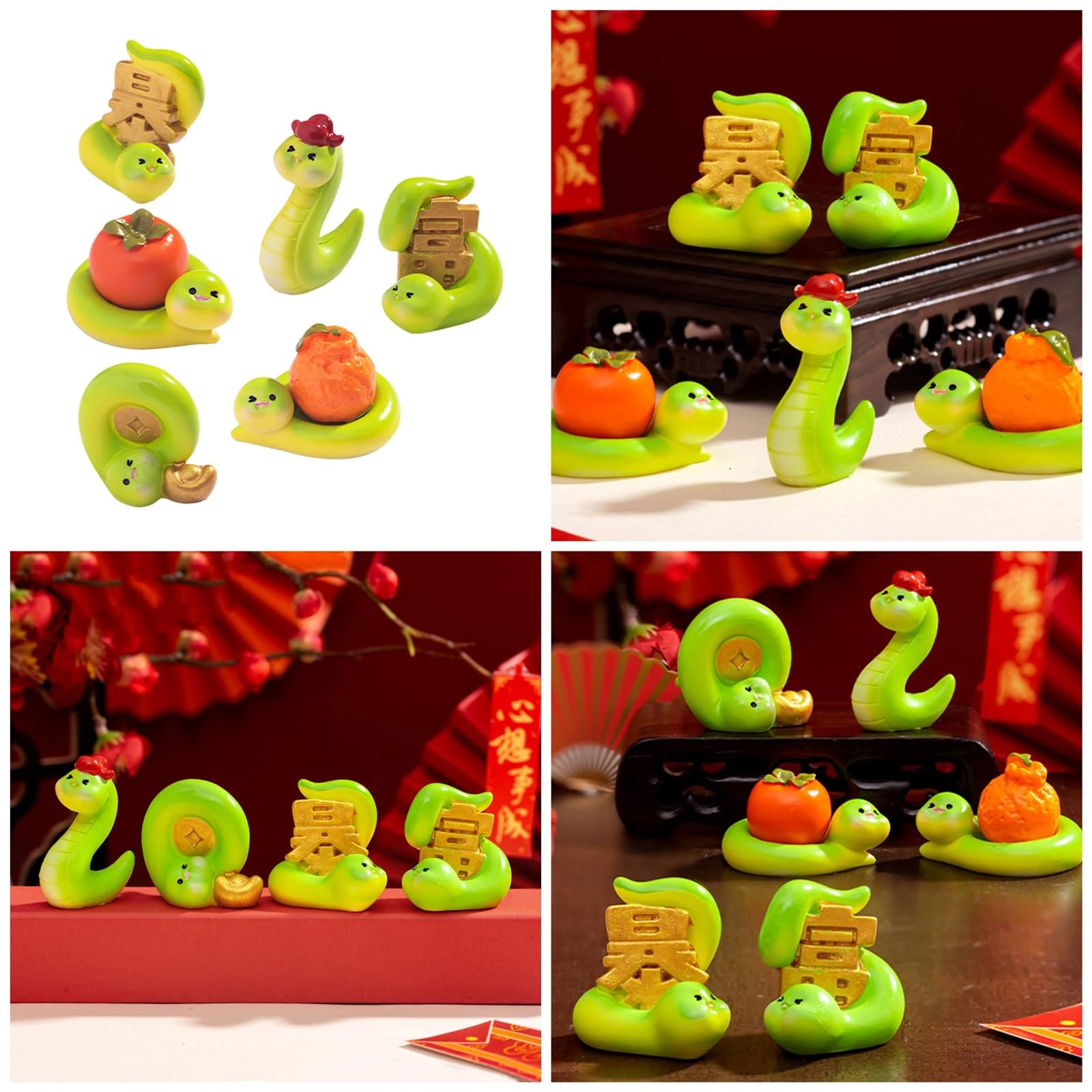 Amazon.co.jp: 2025ヘビの新年の置物像樹脂ゾディアックスネーク