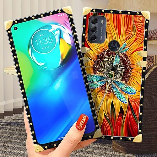 Miniatura 9 de Funda para Moto G Power 2022G Pure, funda cuadrada con diseño elegante de lujo, decoración de metal, cubierta protectora de esquina para Motorola
