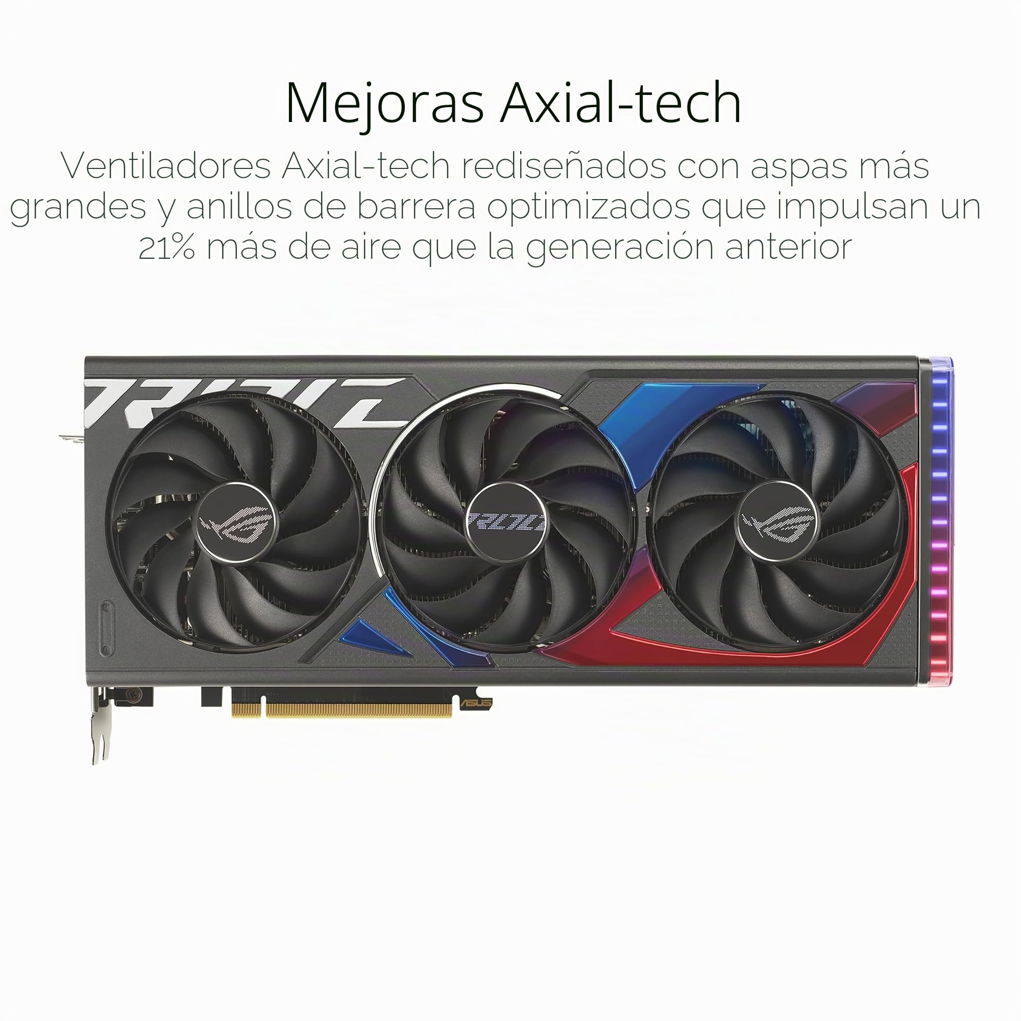 ASUS ROG Strix GeForce RTX 4060 OC Edition Tarjeta Gráfica Gaming, PCIe 4.0, 8 GB GDDR6, DLSS 3, HDMI 2.1a, DisplayPort 1.4a, Ventiladores Axial-Tech, Aura Sync, Tecnología 0dB