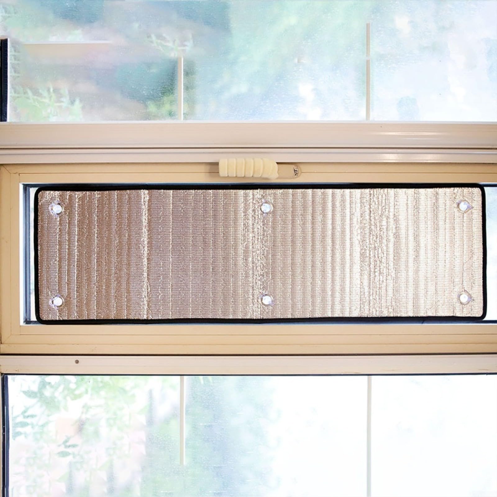 Película de aluminio para ventana con aislamiento térmico y ventosas de 50x50