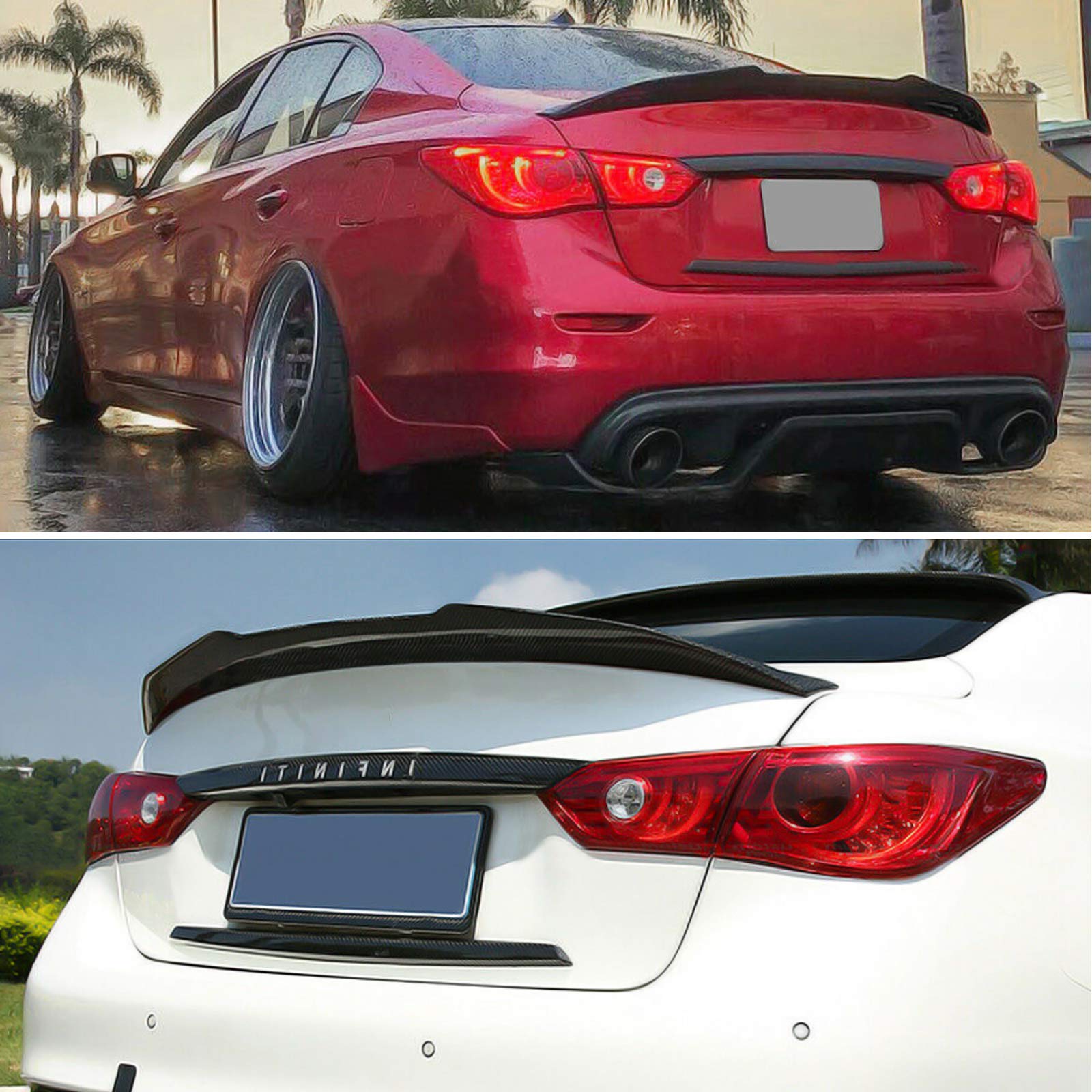 Amazon | CARIG リアスポイラー インフィニティ INFINITY Q50 Q50S 