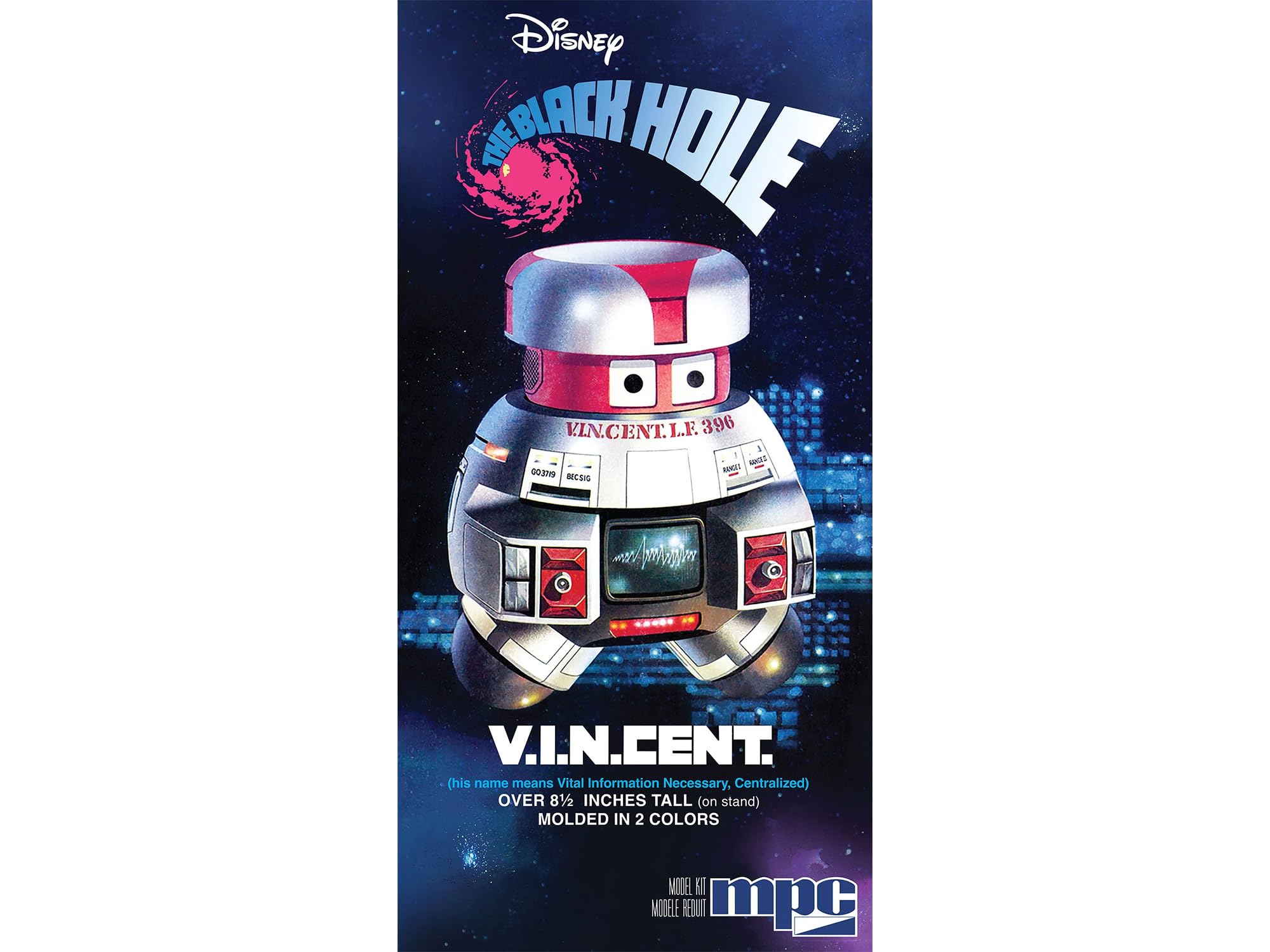 AW AUTO WORLD Skill 2 Model Kit V.I.N.Cent. Robot The Black Hole (1979) Movie 1/6 Scale Model by MPC MPC1018