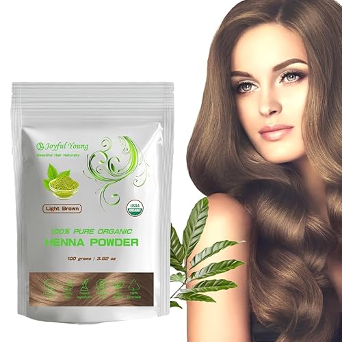 Tinte de cabello de henna 100 % orgánico, natural, sin productos químicos, para un color rico y brillante, cobertura de canas, seguro para todo tipo