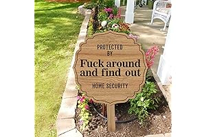 Yard Sign-Protected by Fuck Around and Find Out Home Security Outdoor Security Sign