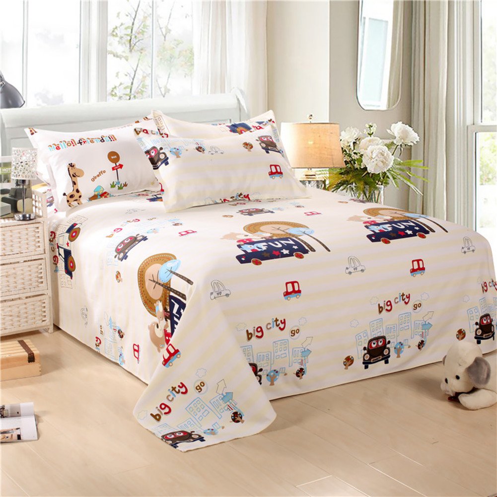 Feuilles de coton grossier 200x230cm pour des nuits douillettes