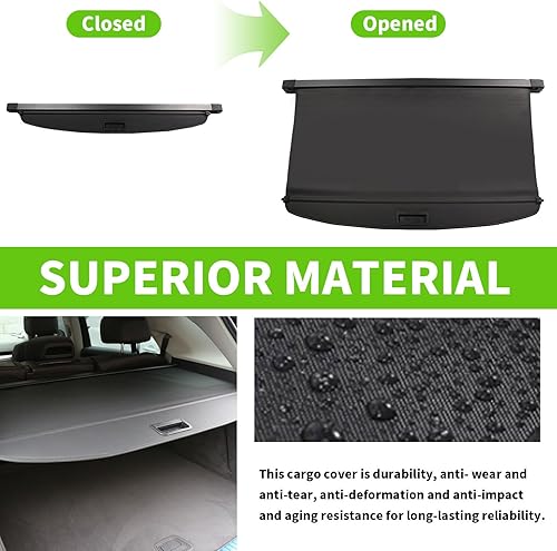 Miniatura 10 de Cubierta de carga para Toyota RAV4 2012 2006 2007 2008 2009 2010 2011 Accesorios Cubierta trasera del maletero Cubierta de seguridad del maletero