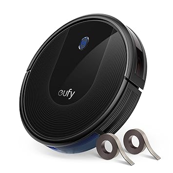 Eufy BoostIQ RoboVac 30, Upgraded, Thin, 1500Pa Strong Suction, 13 ft Boundary Strips Included, Quiet, Self-Charging Robotic Vacuum Cleaner for Hard Floors to Medium-Pile Carpets, Black