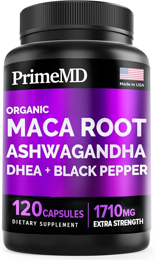 6in1 Organic Black Maca Root & Ashwagandha Capsules