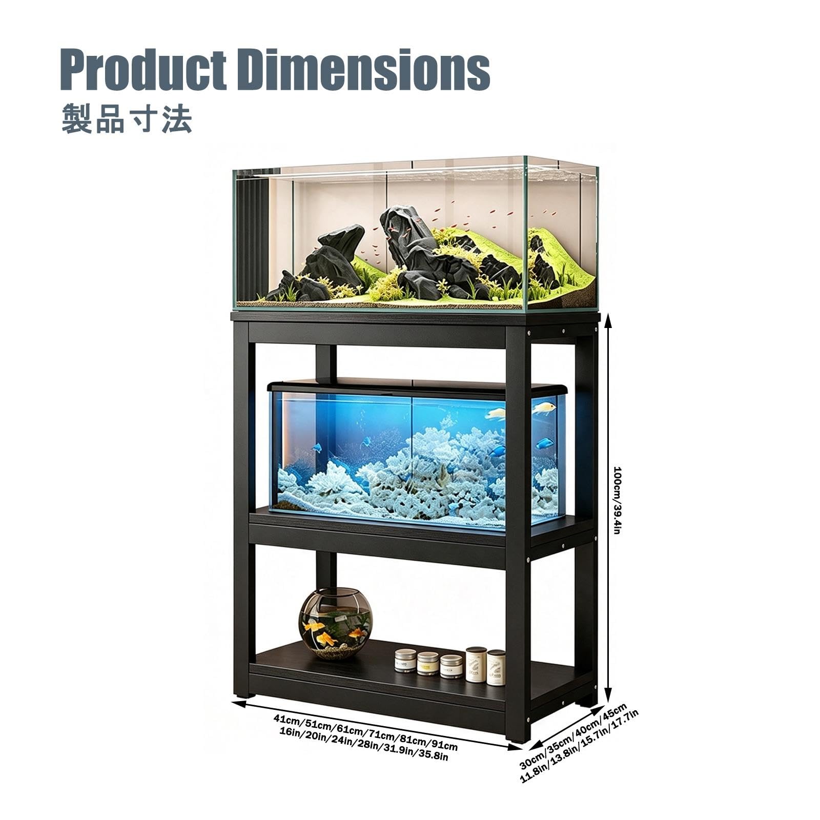 Mobile per Acquario, Base per Acquari, Archiviazione Multistrato