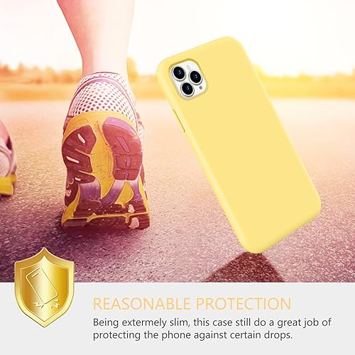Vista 8 de GUAGUA Compatible with iPhone 11 Pro Max Case Liquid Silicone Soft Gel Rubber Slim Microfiber Lining Cushion Texture Cover Shockproof Anti-Scratch